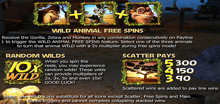 Символы аппарата Safari Sam